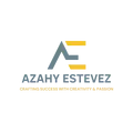alt= Logo for "Azahy Estevez" featuring stylized initials "AE" in yellow and gray, with the tagline "CRAFTING SUCCESS WITH CREATIVITY & PASSION," ideal for digital marketing services Miami.